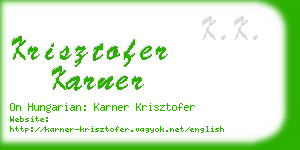 krisztofer karner business card